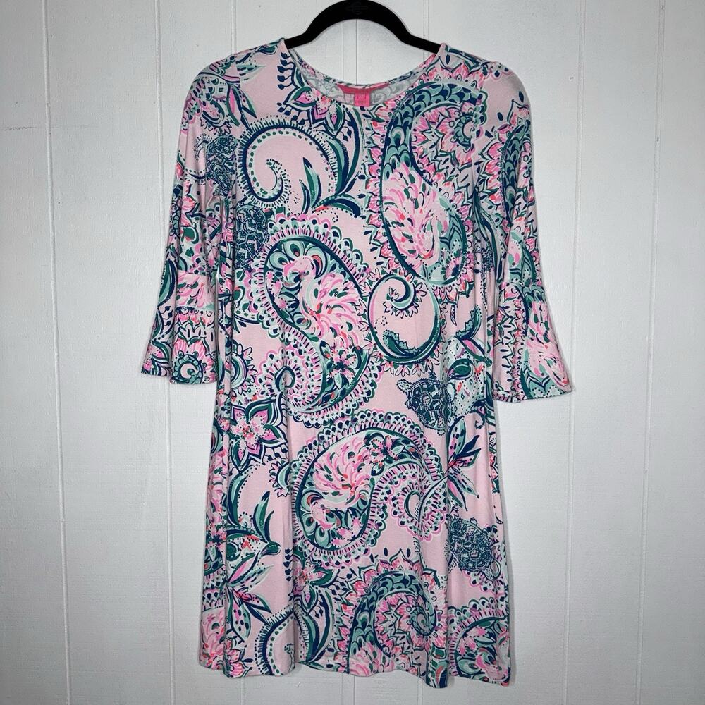 Lilly Pulitzer Women’s Ophelia Swing Dress Pink Tropics Paisley Size XS